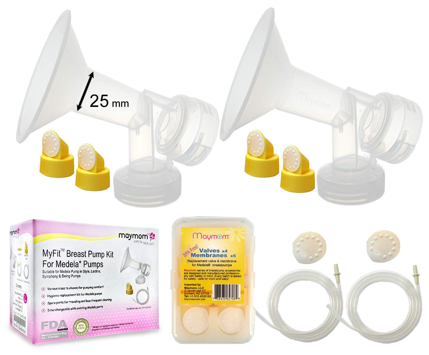 Pump Tubing and Breast Pump Kit for Medela Pump 24 mm Standard