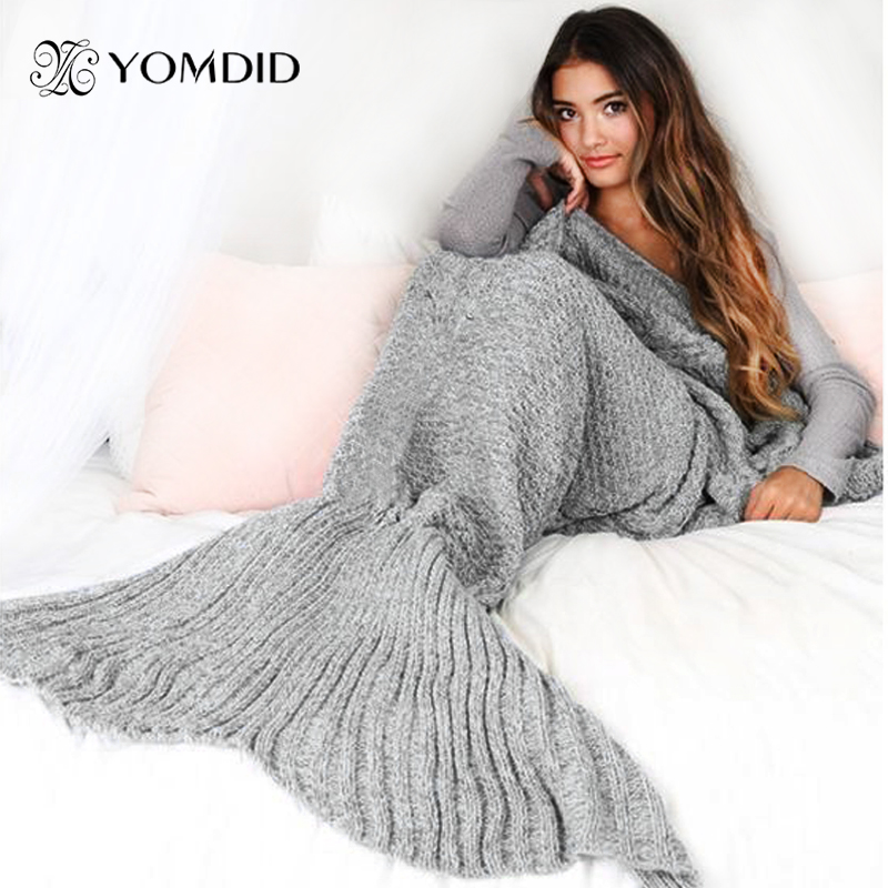 Childs or Adults Mermaid Knitted Comfort Blanket