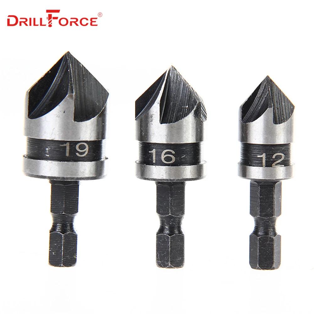 Deburring External Chamfer Tool Stainless Steel Remove Burr Tools Drill Bit HS