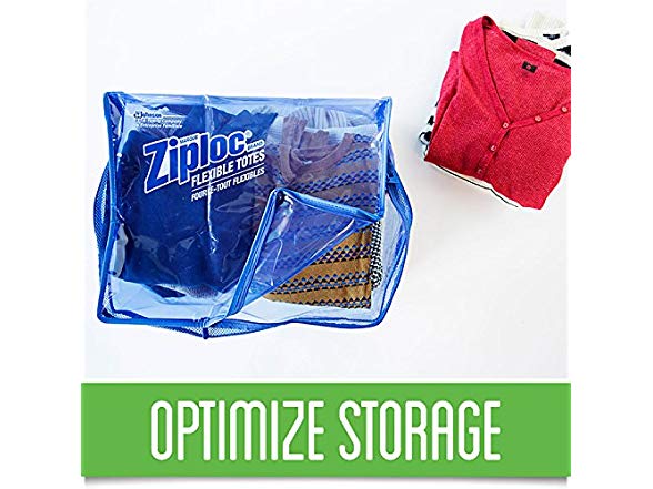 1 ct Fast Shipping Jumbo Ziploc Flexible Totes Storage Bag