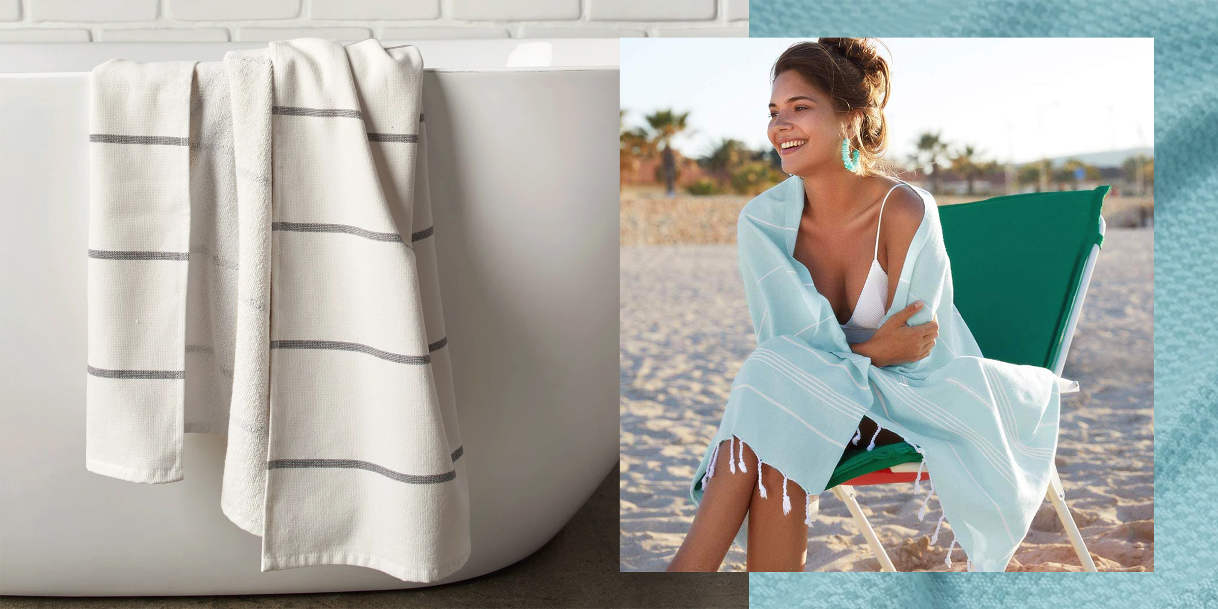 /%100 Organic Cotton Turkish Towel BeachTowel Light and Soft